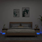 LED Bedside Tables 2 pcs 40x39x37 cm Sonoma Oak