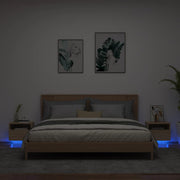 LED Bedside Tables 2 pcs 40x39x37 cm Sonoma Oak
