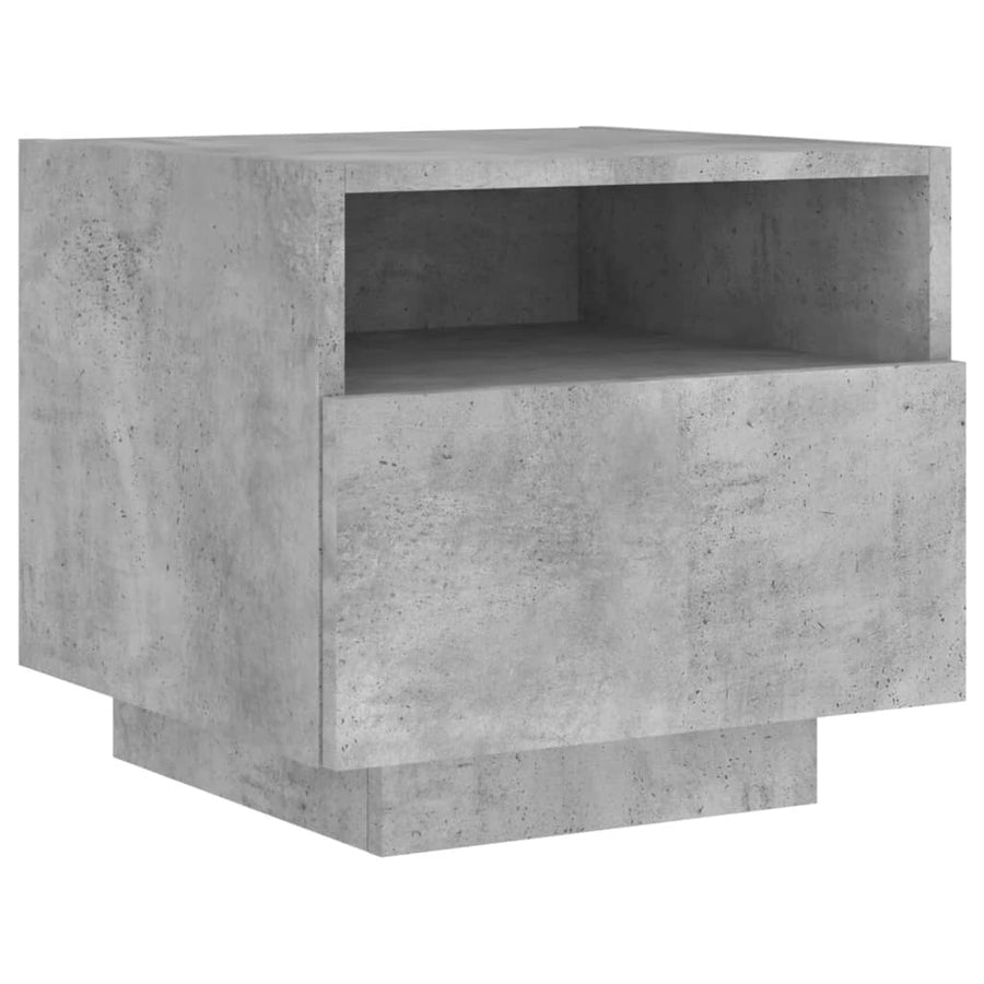 Nachtkastjes Met Led-Verlichting 40X39X37 Cm 2 Betongrijs