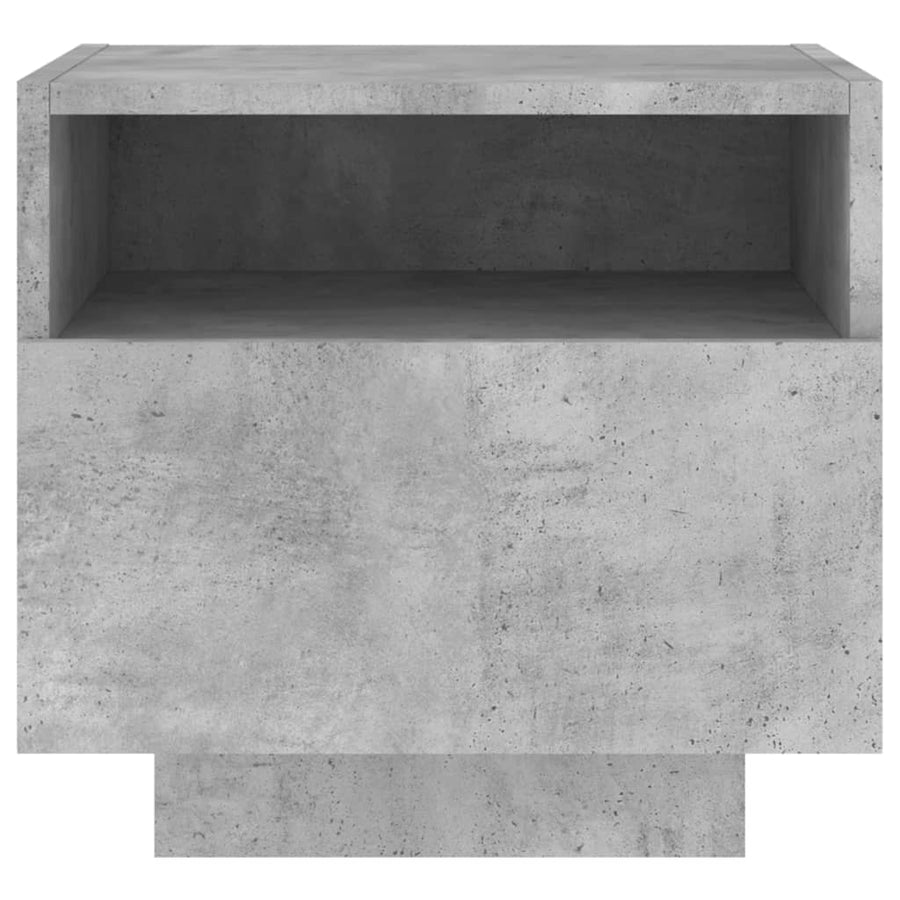 Nachtkastjes Met Led-Verlichting 40X39X37 Cm 2 Betongrijs