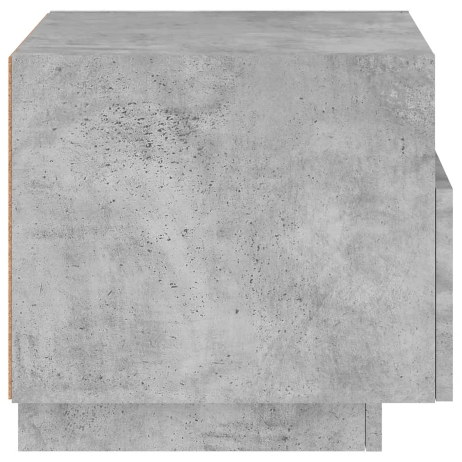 Nachtkastjes Met Led-Verlichting 40X39X37 Cm 2 Betongrijs