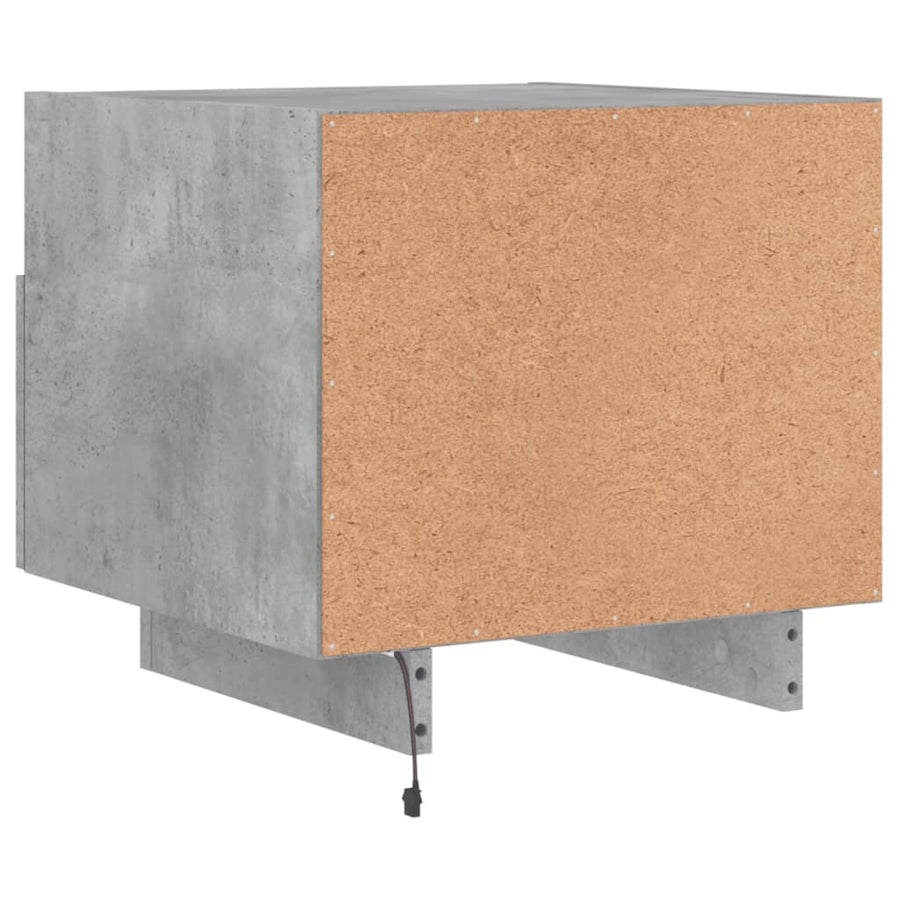 Nachtkastjes Met Led-Verlichting 40X39X37 Cm 2 Betongrijs
