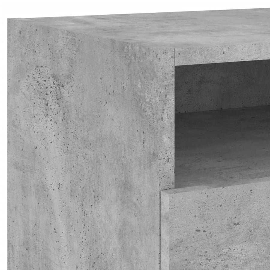 Nachtkastjes Met Led-Verlichting 40X39X37 Cm 2 Betongrijs