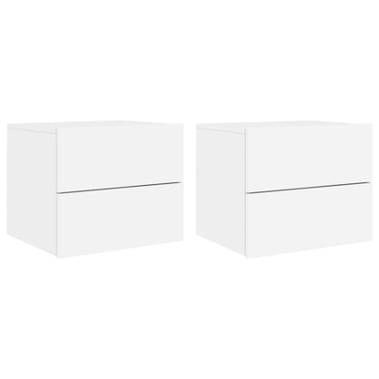 Nachtkastjes Met Led's Wandgemonteerd 2 Wit