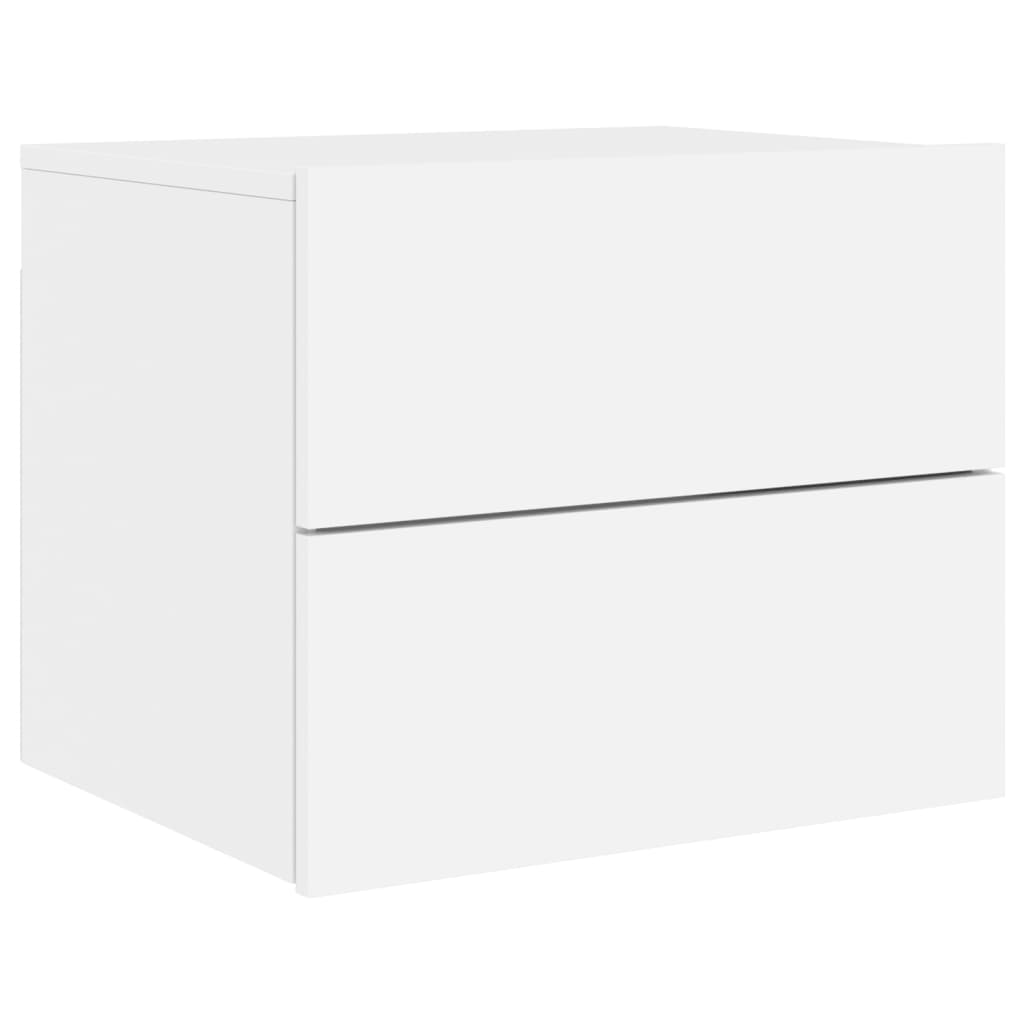 Nachtkastjes Met Led's Wandgemonteerd 2 Wit