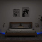 Nightstands with LEDs 2 pcs wall-mounted white