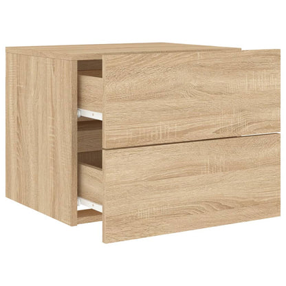 Nachtkastjes Met Led's Wandgemonteerd Kleurig 2 Sonoma eiken