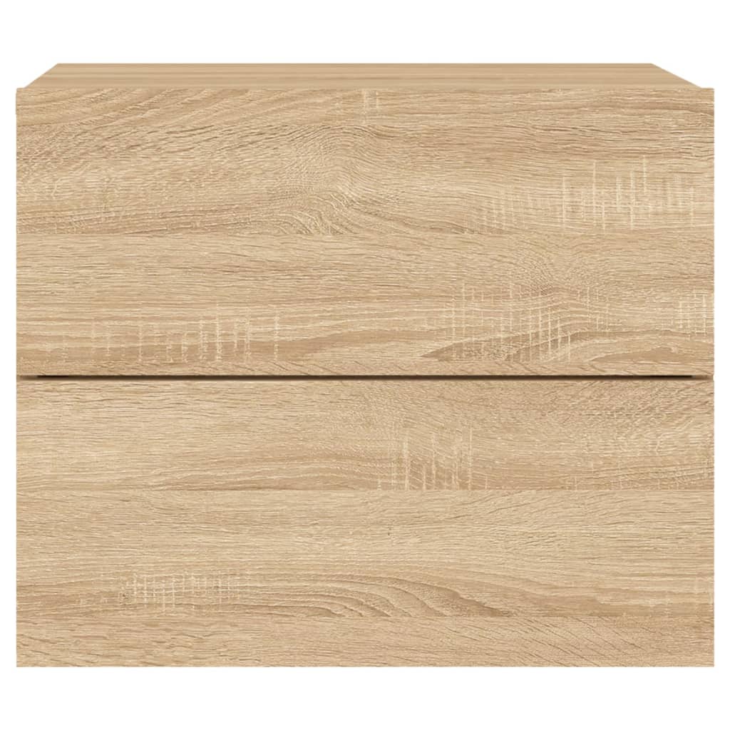 Nachtkastjes Met Led's Wandgemonteerd Kleurig 2 Sonoma eiken