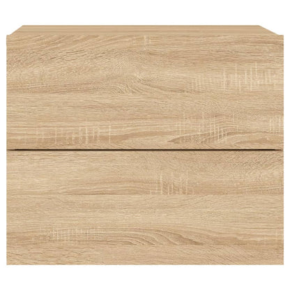 Nachtkastjes Met Led's Wandgemonteerd Kleurig 2 Sonoma eiken