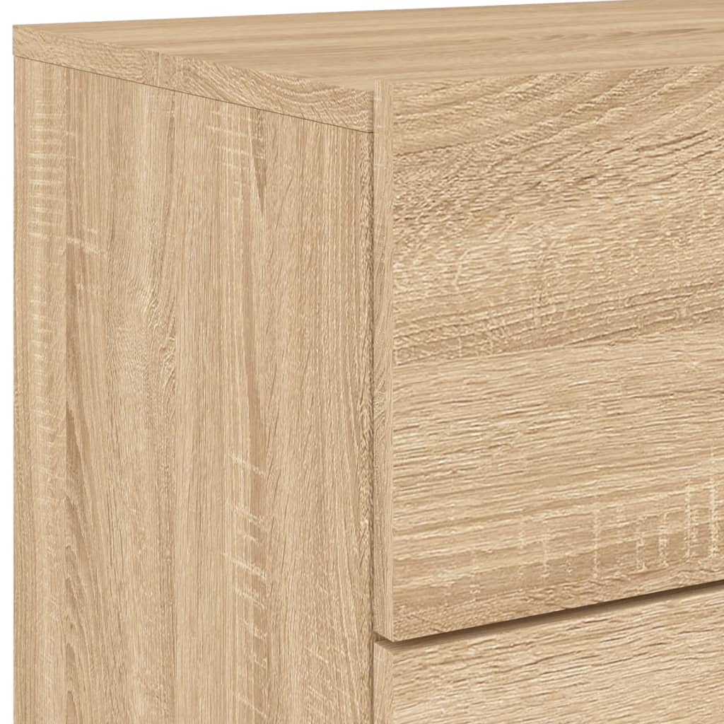 Nachtkastjes Met Led's Wandgemonteerd Kleurig 2 Sonoma eiken