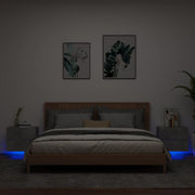 Nachtkastjes 2 st wandgemonteerd betongrijs LED