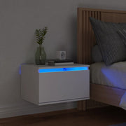 Nachtkastje wandgemonteerd wit LED