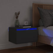 Nachtkastje wandgemonteerd 50x36x30 cm zwart LED