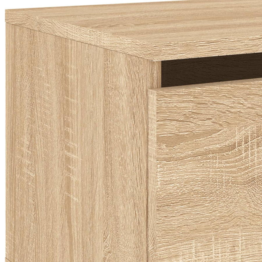 Nachtkastje Met Led's Wandgemonteerd Kleurig 1 Sonoma eiken