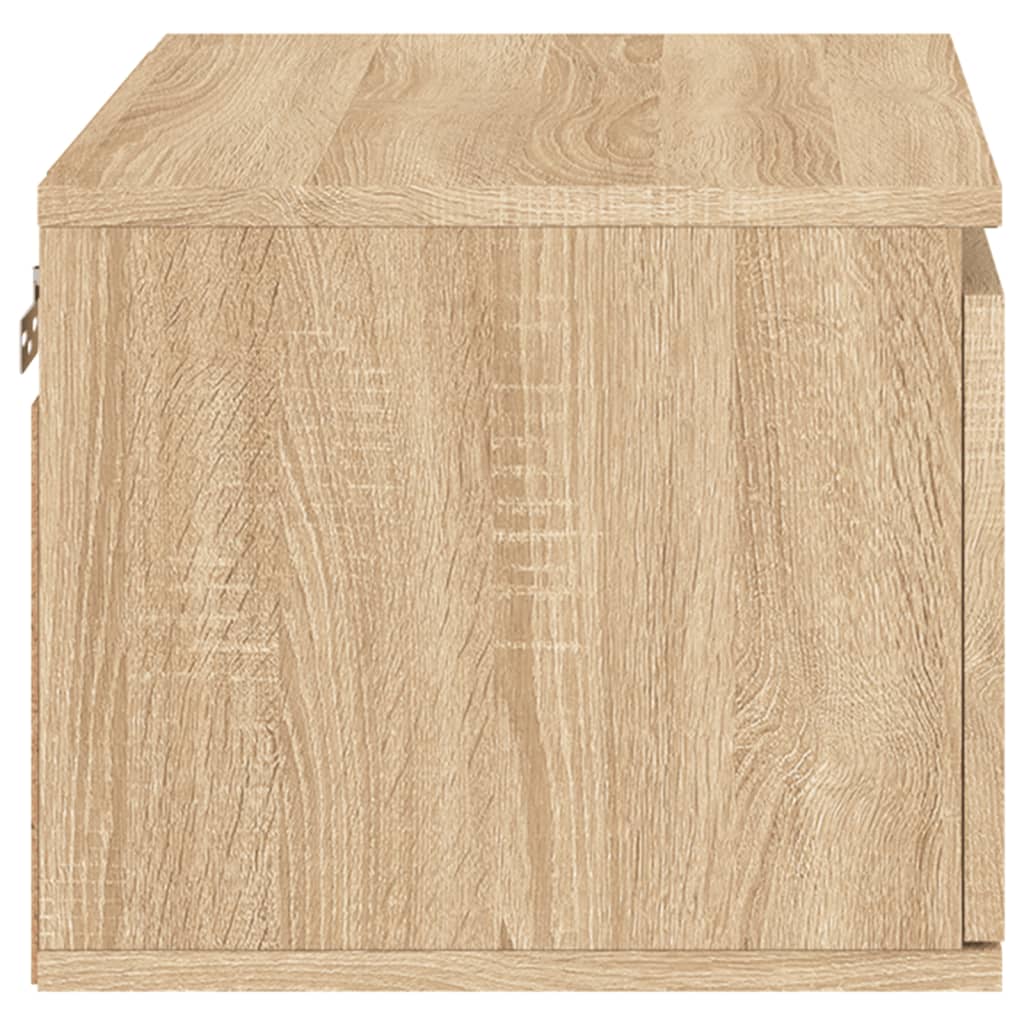 Nachtkastjes Met Led Wandgemonteerd Kleurig 2 Sonoma eiken
