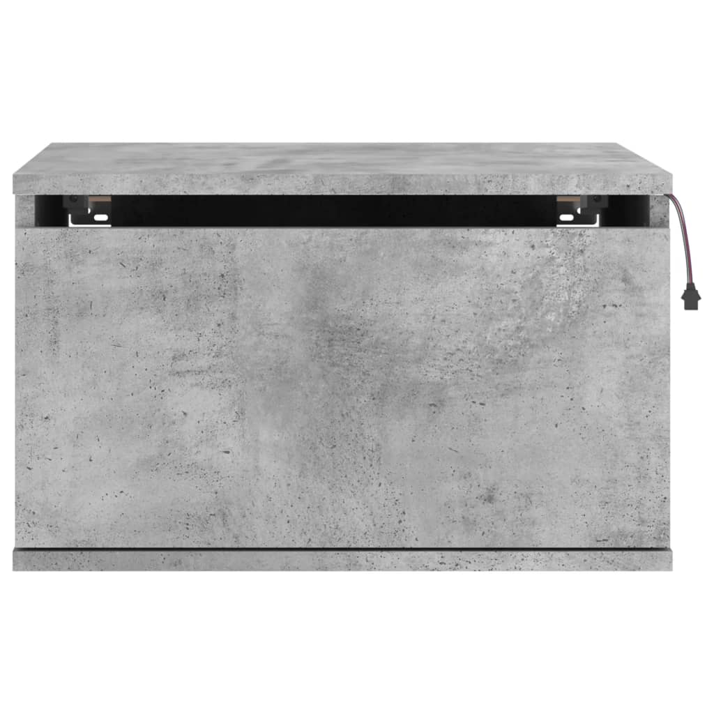 Nachtkastjes Met Led's Wandgemonteerd 2 Betongrijs