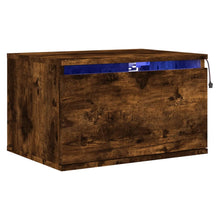 Nachtkastje Met Led's Wandgemonteerd Kleurig 1 Gerookt eiken