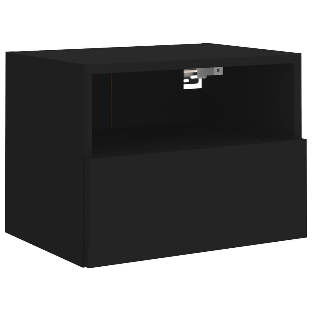 Tv-Wandmeubels 2 St 40X30X30 Cm Bewerkt Hout Zwart