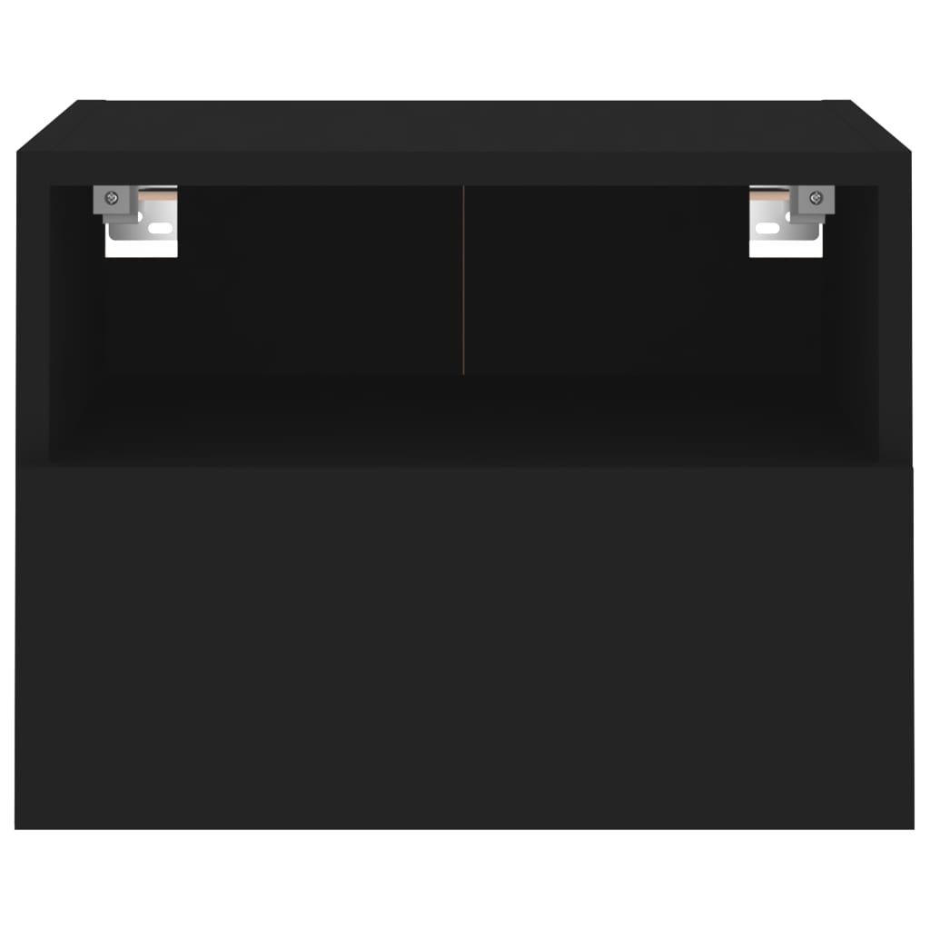 Tv-Wandmeubels 2 St 40X30X30 Cm Bewerkt Hout Zwart