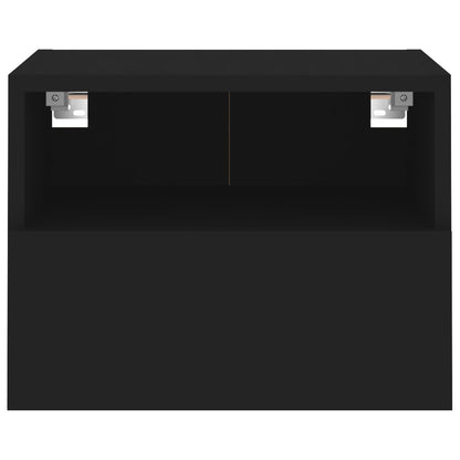 Tv-Wandmeubels 2 St 40X30X30 Cm Bewerkt Hout Zwart