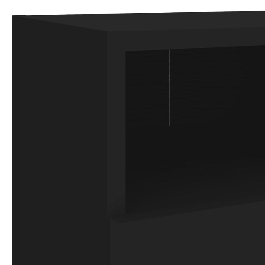 Tv-Wandmeubels 2 St 40X30X30 Cm Bewerkt Hout Zwart