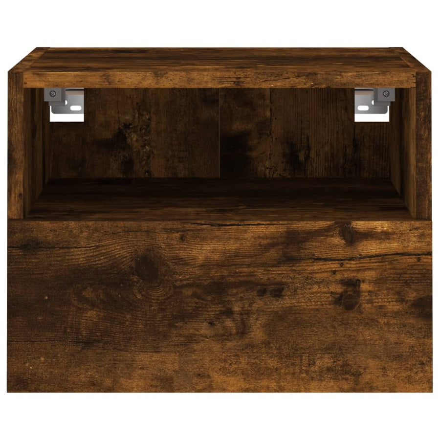 Tv-Wandmeubels 2 St 40X30X30 Cm Bewerkt Hout Gerookt Eikenkleur