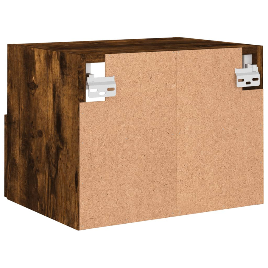 Tv-Wandmeubels 2 St 40X30X30 Cm Bewerkt Hout Gerookt Eikenkleur