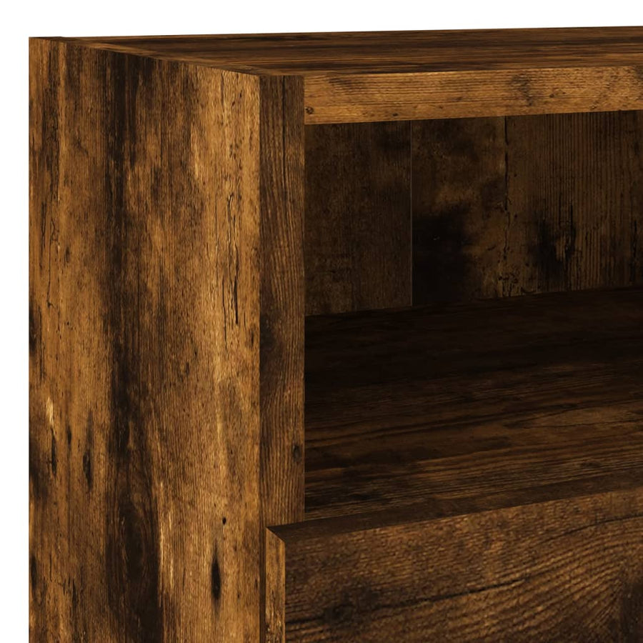 Tv-Wandmeubels 2 St 40X30X30 Cm Bewerkt Hout Gerookt Eikenkleur