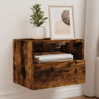 Tv-wandmeubel 40x30x30 cm bewerkt hout gerookt eikenkleur