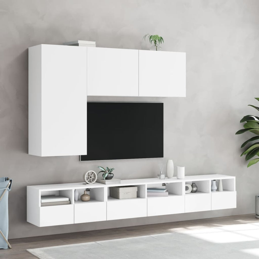Tv-Wandmeubel 60X30X30 Cm Bewerkt Hout Wit