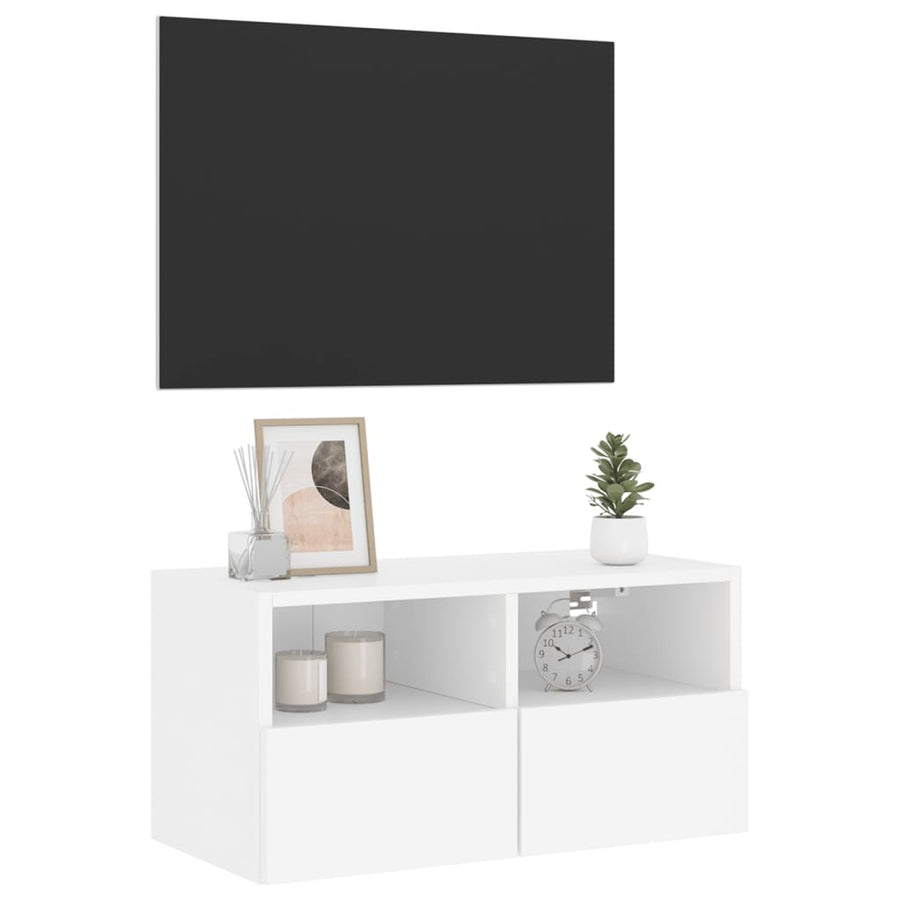 Tv-Wandmeubel 60X30X30 Cm Bewerkt Hout Wit