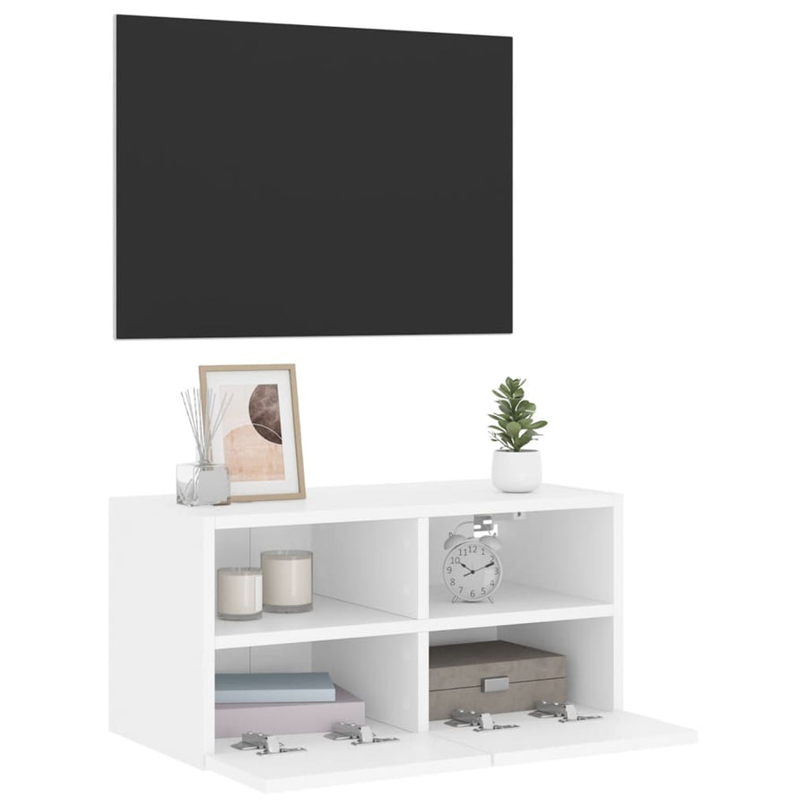 Tv-Wandmeubel 60X30X30 Cm Bewerkt Hout Wit