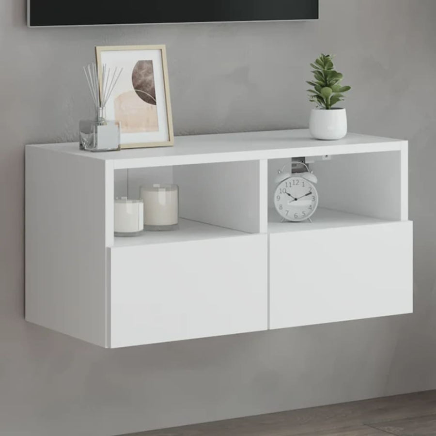 Tv-Wandmeubel 60X30X30 Cm Bewerkt Hout Wit