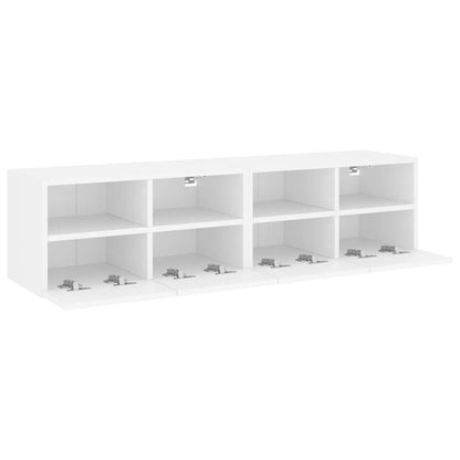 Tv-Wandmeubels 2 St 60X30X30 Cm Bewerkt Hout Wit