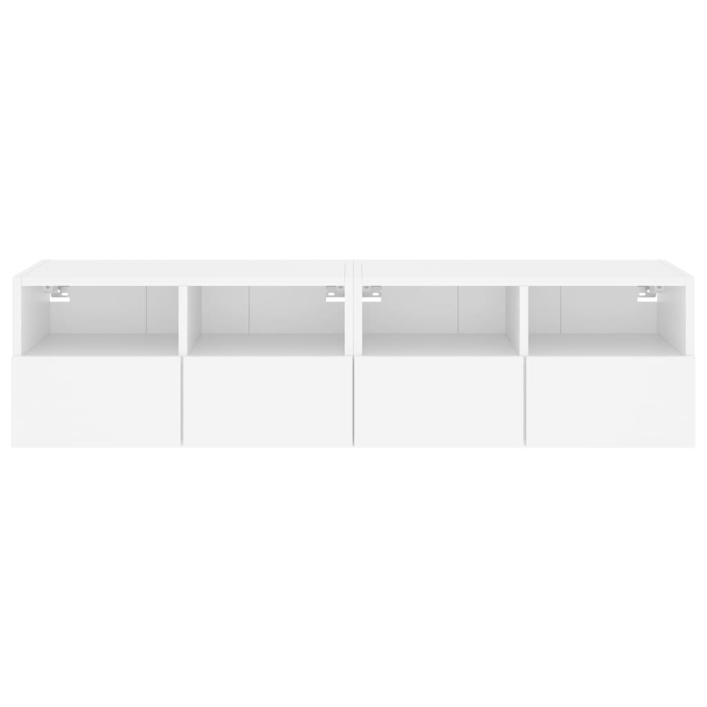 Tv-Wandmeubels 2 St 60X30X30 Cm Bewerkt Hout Wit