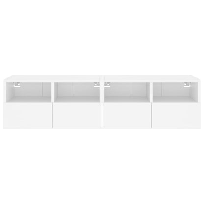 Tv-Wandmeubels 2 St 60X30X30 Cm Bewerkt Hout Wit
