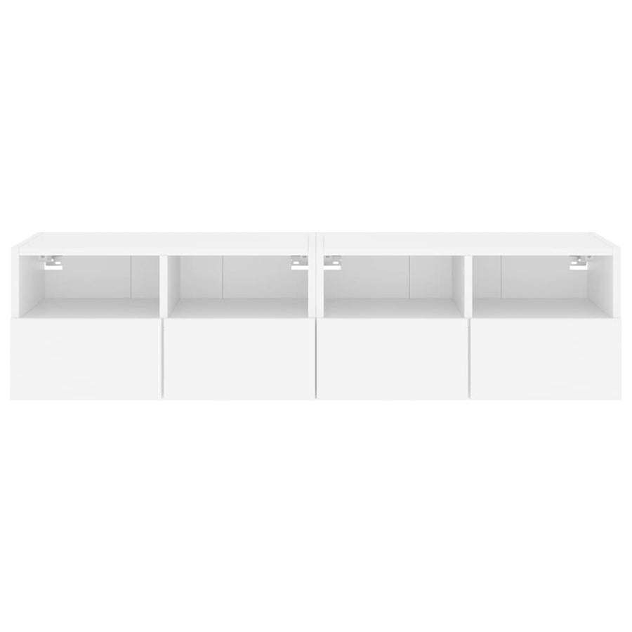 Tv-Wandmeubels 2 St 60X30X30 Cm Bewerkt Hout Wit