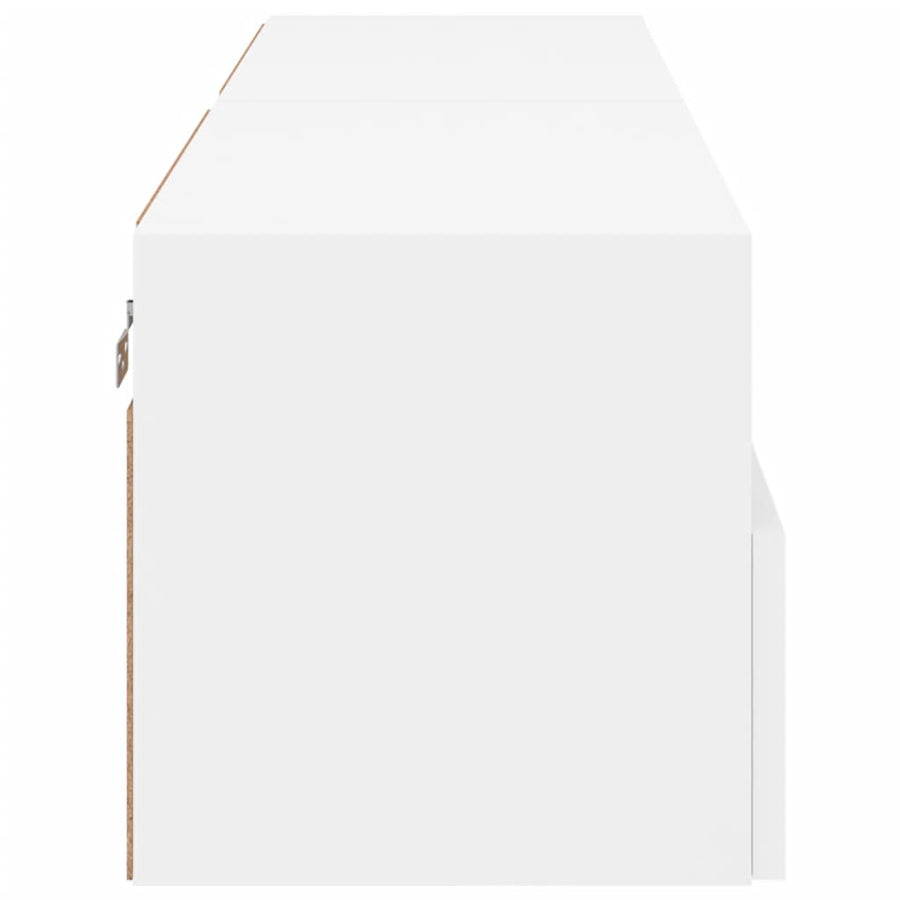 Tv-Wandmeubels 2 St 60X30X30 Cm Bewerkt Hout Wit