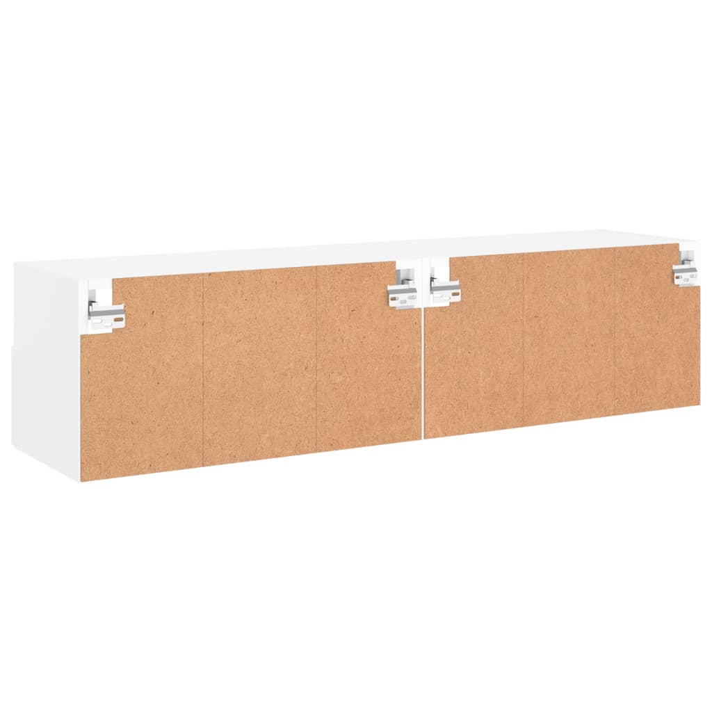 Tv-Wandmeubels 2 St 60X30X30 Cm Bewerkt Hout Wit