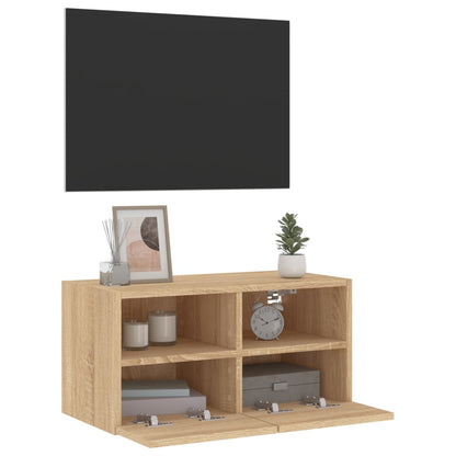 Tv-Wandmeubel 60X30X30 Cm Bewerkt Hout Sonoma Eikenkleurig