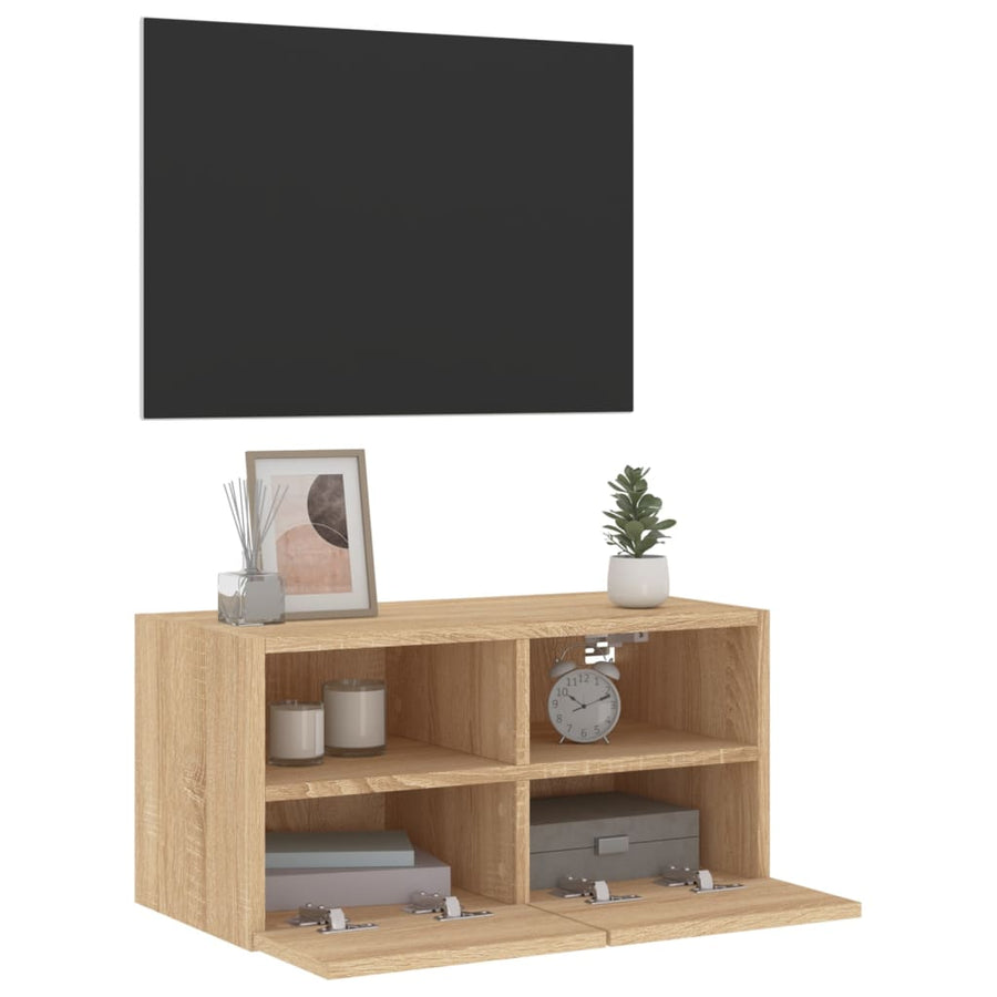 Tv-Wandmeubel 60X30X30 Cm Bewerkt Hout Sonoma Eikenkleurig