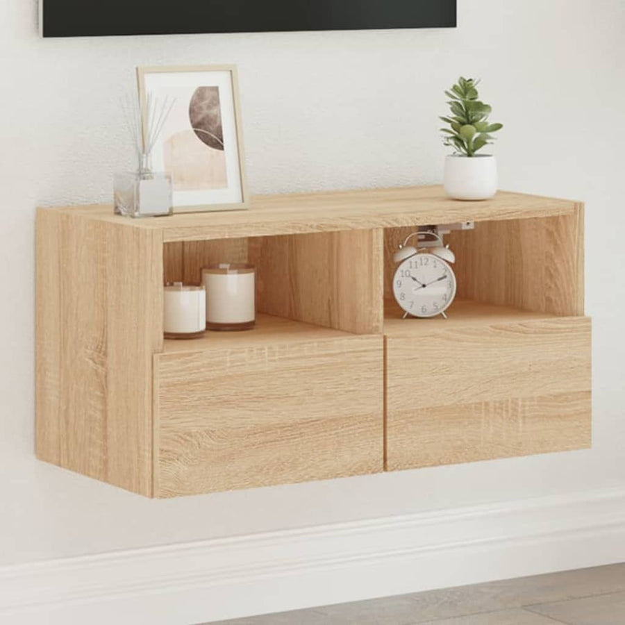 Tv-Wandmeubel 60X30X30 Cm Bewerkt Hout Sonoma Eikenkleurig