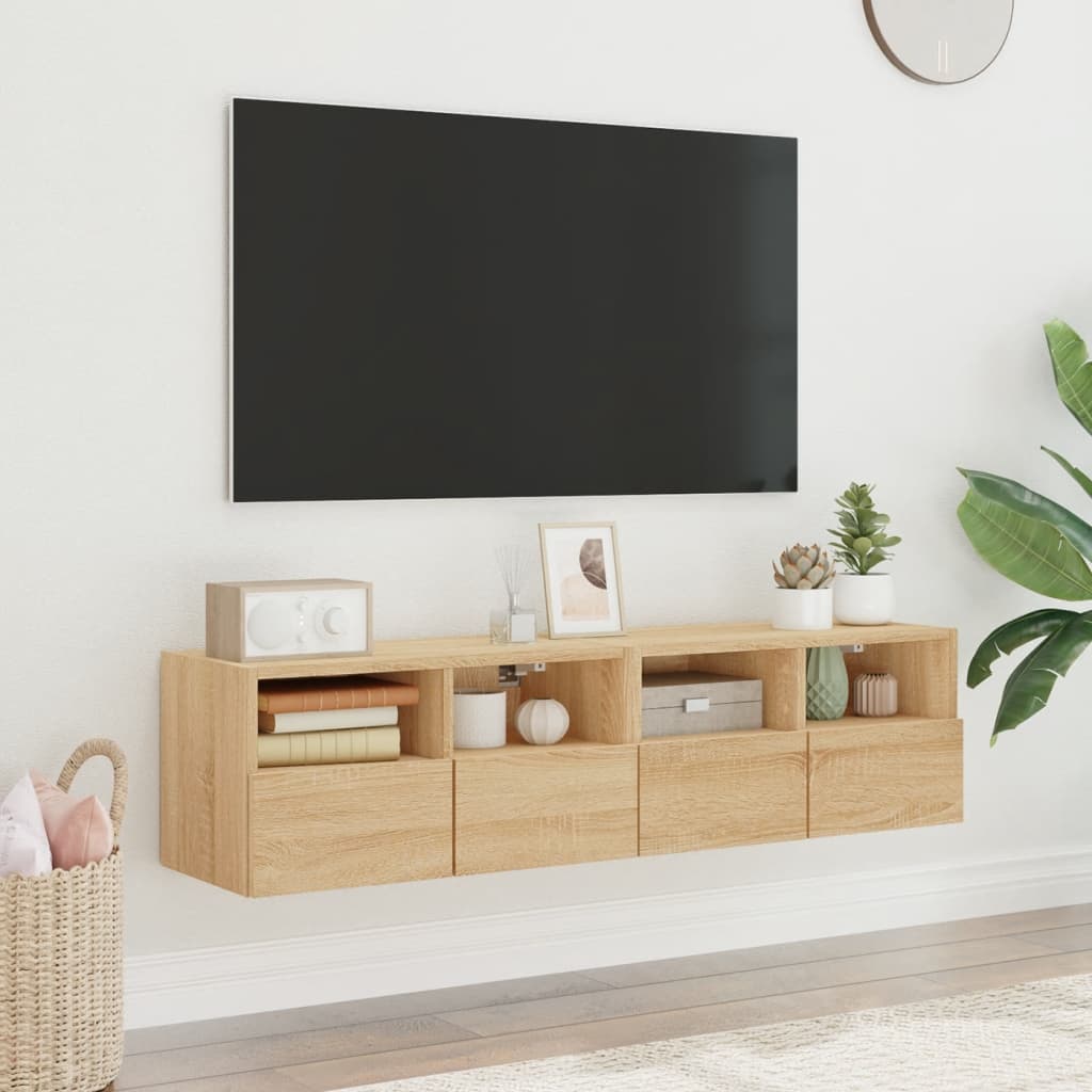 Tv-Meubels 60X30X30 Cm Bewerkt Hout Kleurig 2 60 cm Sonoma eiken