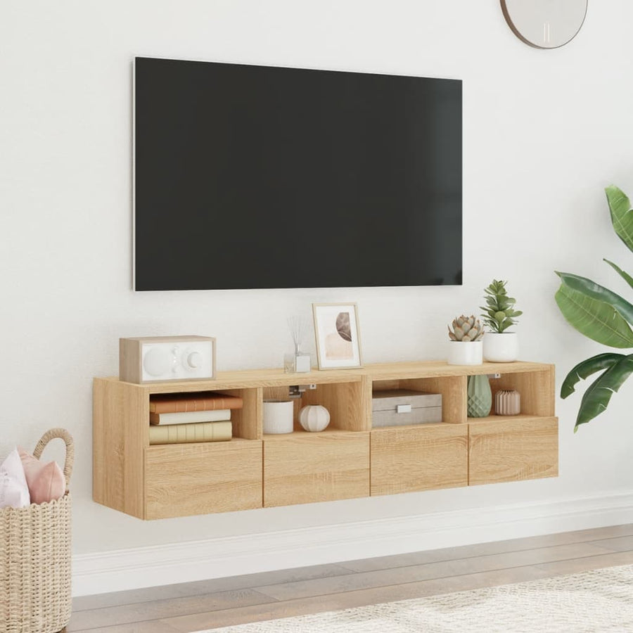 Tv-Meubels 60X30X30 Cm Bewerkt Hout Kleurig 2 60 cm Sonoma eiken