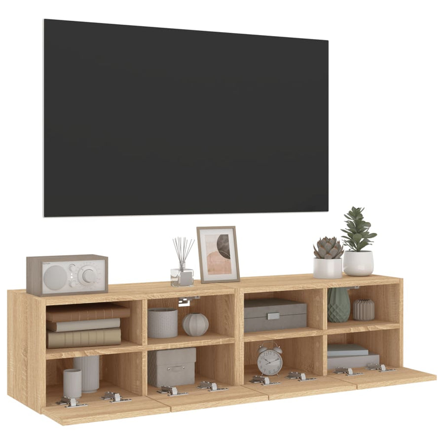 Tv-Meubels 60X30X30 Cm Bewerkt Hout Kleurig 2 60 cm Sonoma eiken