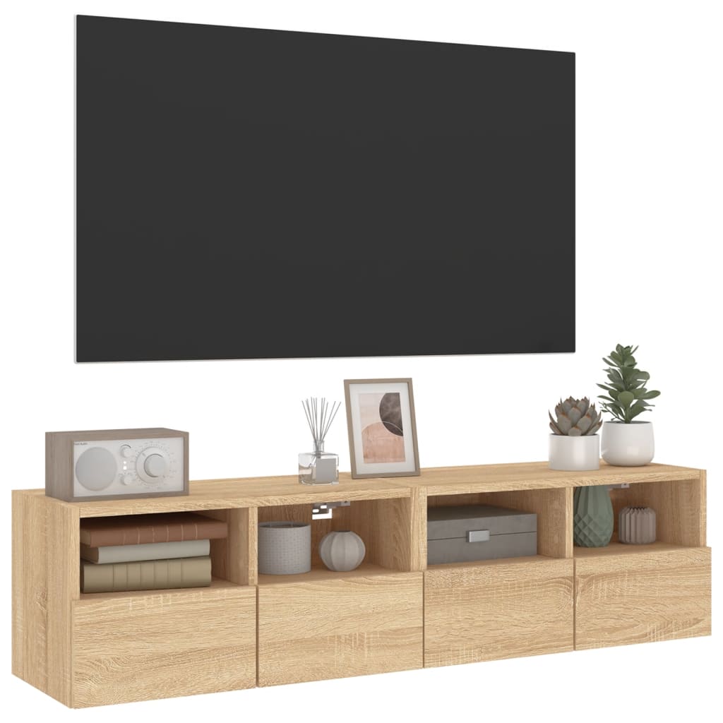 Tv-Meubels 60X30X30 Cm Bewerkt Hout Kleurig 2 60 cm Sonoma eiken