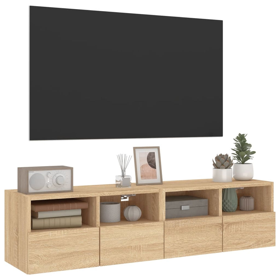 Tv-Meubels 60X30X30 Cm Bewerkt Hout Kleurig 2 60 cm Sonoma eiken