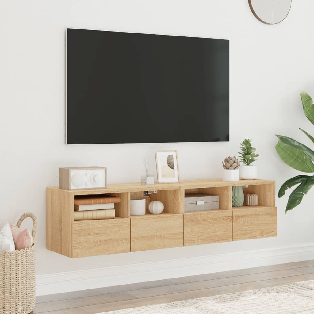 Tv-Meubels 60X30X30 Cm Bewerkt Hout Kleurig 2 60 cm Sonoma eiken