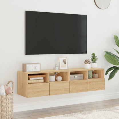 Tv-Meubels 60X30X30 Cm Bewerkt Hout Kleurig 2 60 cm Sonoma eiken