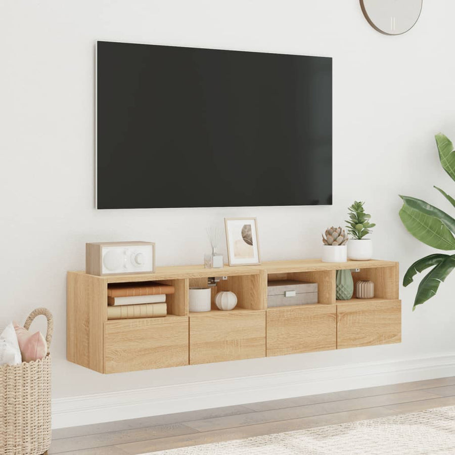 Tv-Meubels 60X30X30 Cm Bewerkt Hout Kleurig 2 60 cm Sonoma eiken